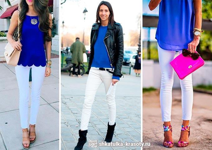 Белые джинсы и с чем носить женские джинсы